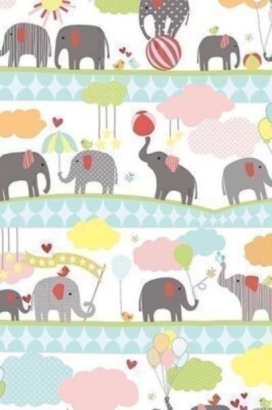 New Baby Elephants Roll Wrap Elvin by Stewo. This quality roll wrap by Stewo is printed on coated 80gsm paper. Size 70cm x 2m.